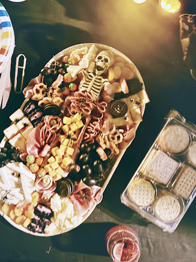 Halloween charcuterie board photographed by customer Becka Bravo