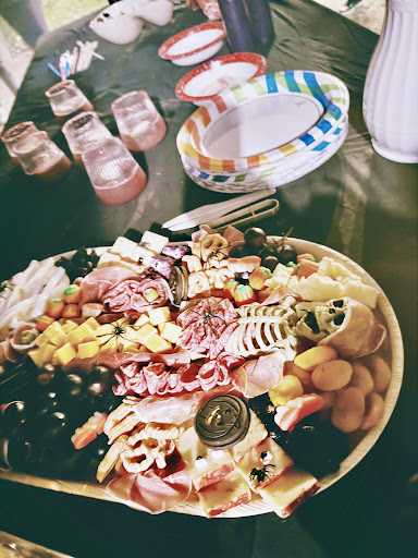 Themed charcuterie spread photographed by customer Becka Bravo