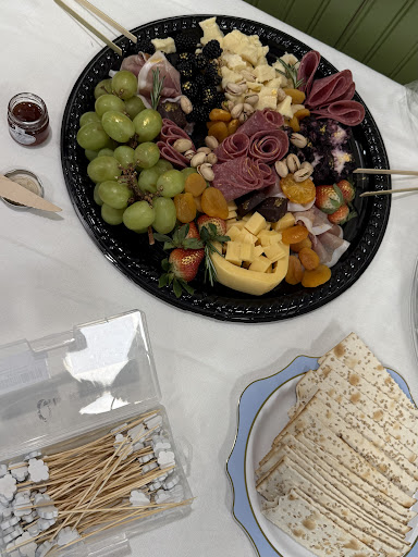 Bridal shower charcuterie board photographed by customer Emma Skylar