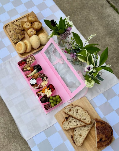 Charcuterie gift box photographed by customer Shannon Asbury